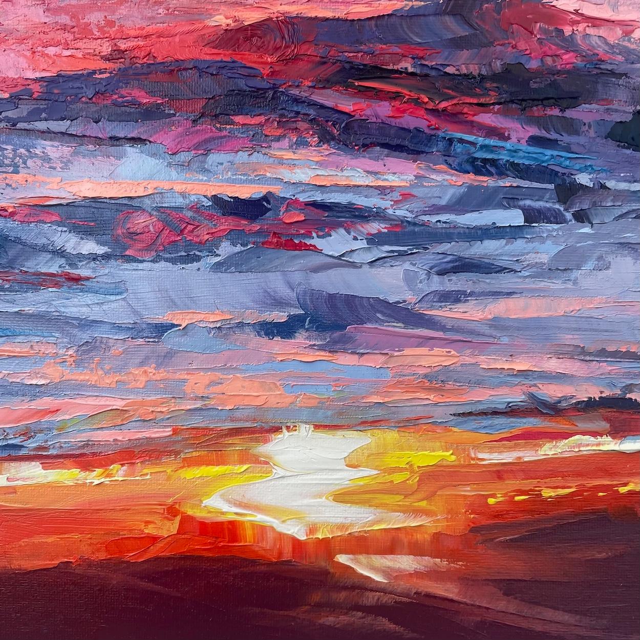 Rhythm of Nature - impressionistische Meereslandschaft in lebendigen Farben - zeitgenössische Kunst – Painting von Nicholas Vivian