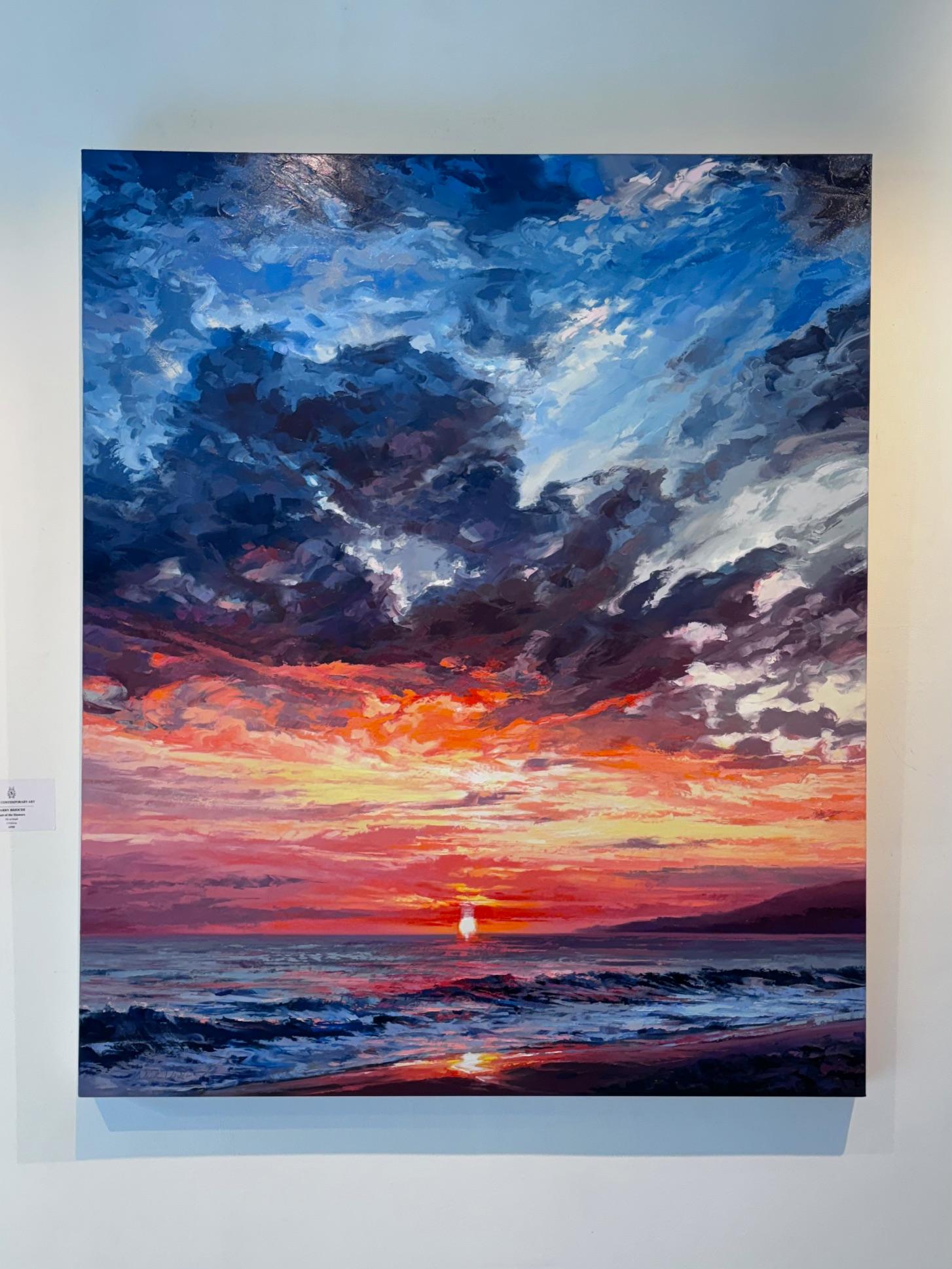 Rythme de la Nature - paysage marin impressionniste couleurs vives - art contemporain - Gris Landscape Painting par Nicholas Vivian