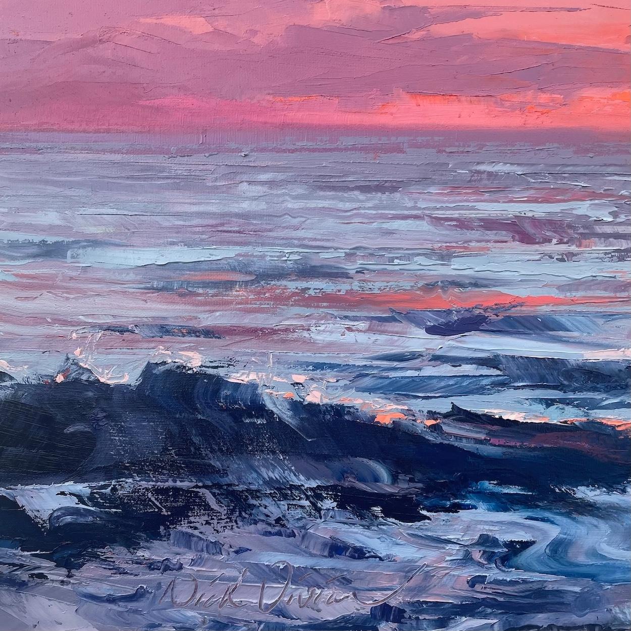 Rhythm of Nature - impressionistische Meereslandschaft in lebendigen Farben - zeitgenössische Kunst im Angebot 1