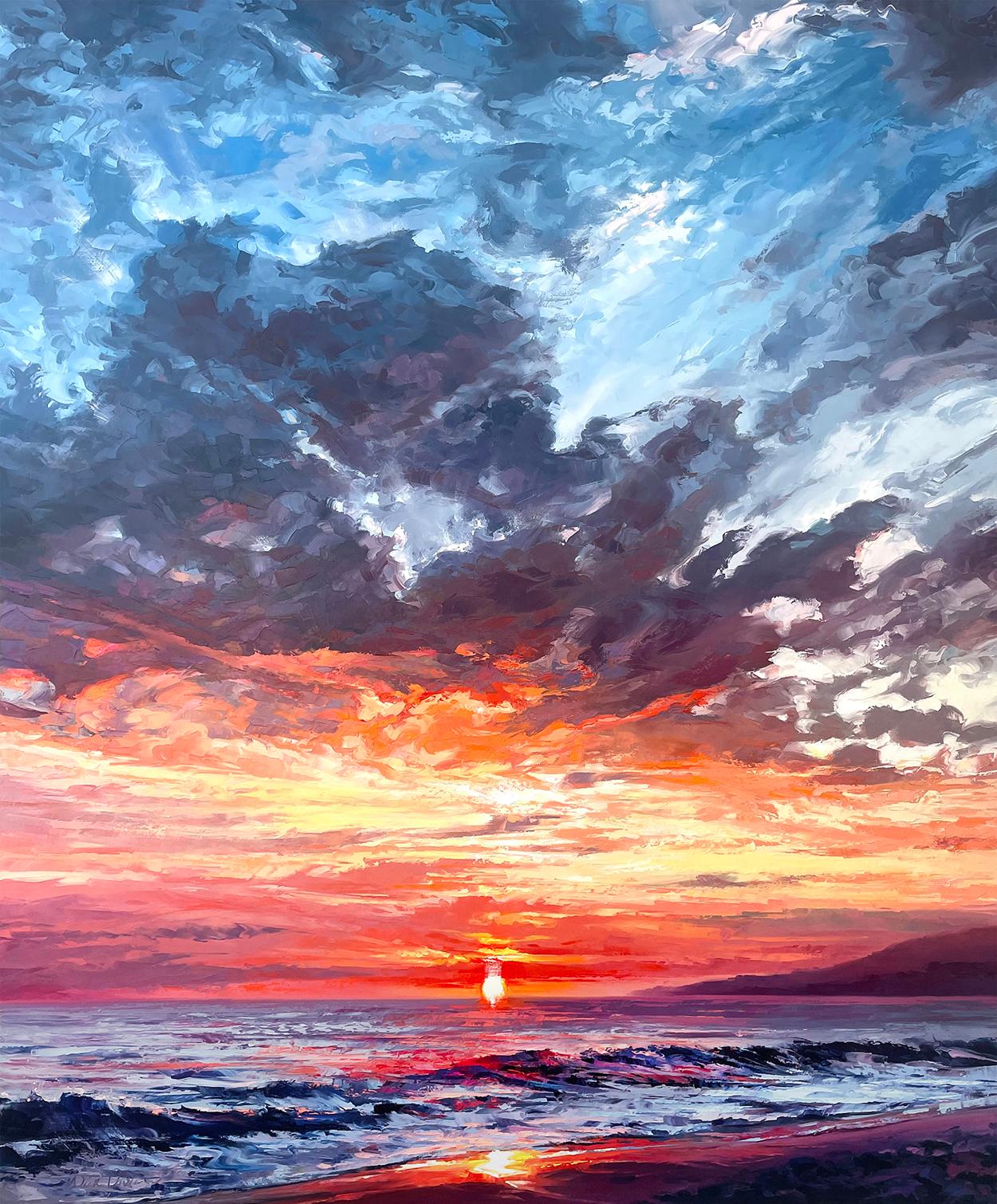 Rythme de la Nature - paysage marin impressionniste couleurs vives - art contemporain