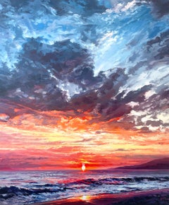 Rythme de la Nature - paysage marin impressionniste couleurs vives - art contemporain