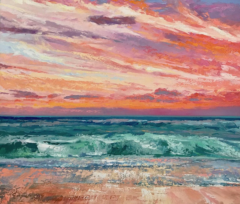 Nicholas Vivian Shore Breakers expressionist landscape vivid colour