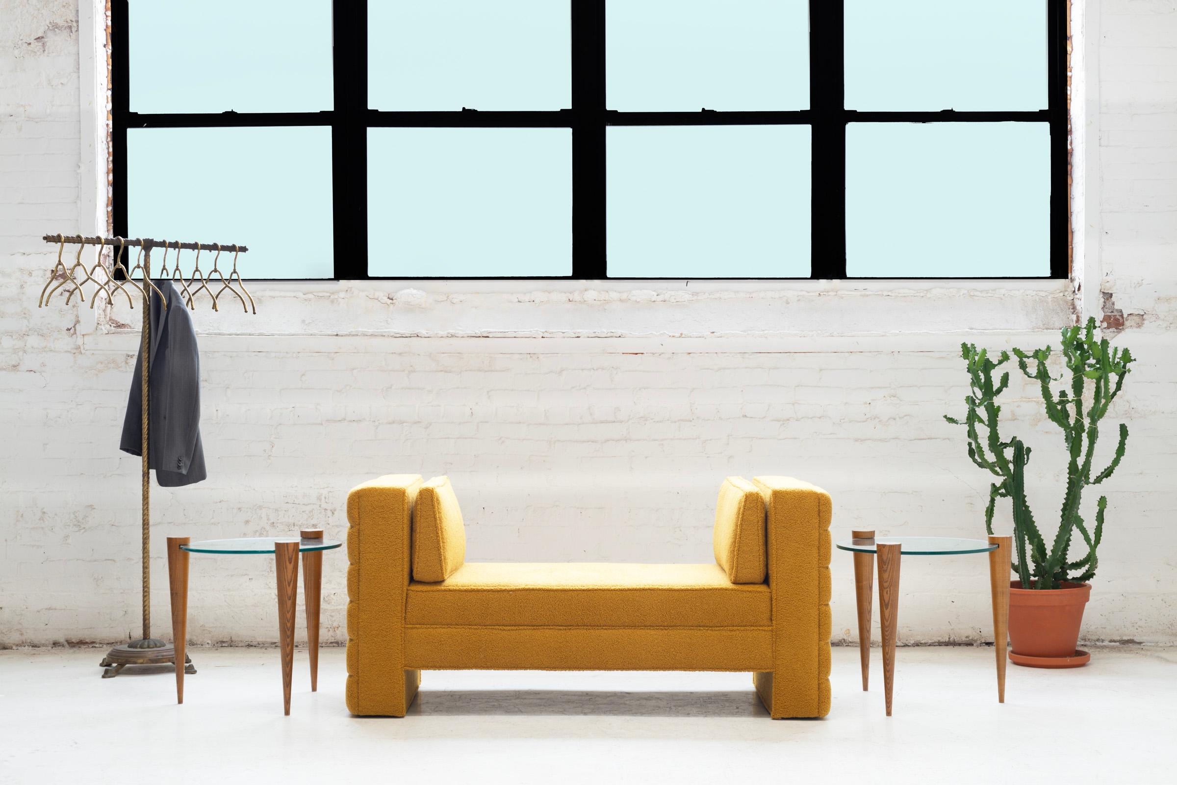 Introducing the Ovunque Bench by Nicholas Wolfe, a masterpiece in simplicity and sophistication. Its name, 