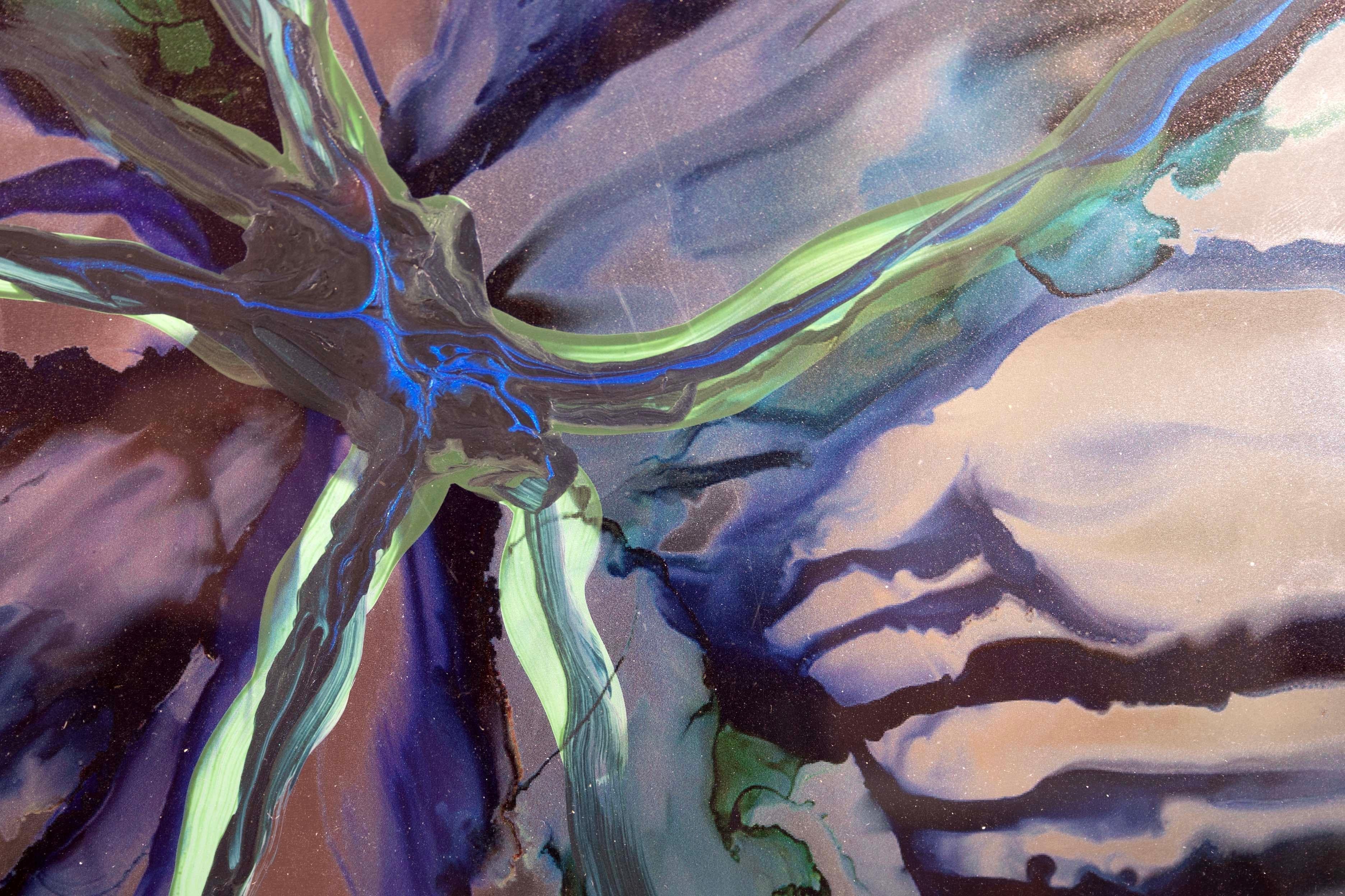 Nicholas Yust Marble Synergy Contemporary Abstract Signed Painting on Paper In Good Condition In Keego Harbor, MI