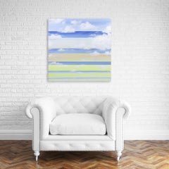 Inspired Vision 2 - Original Striped Abstract Landscape Sky Painting