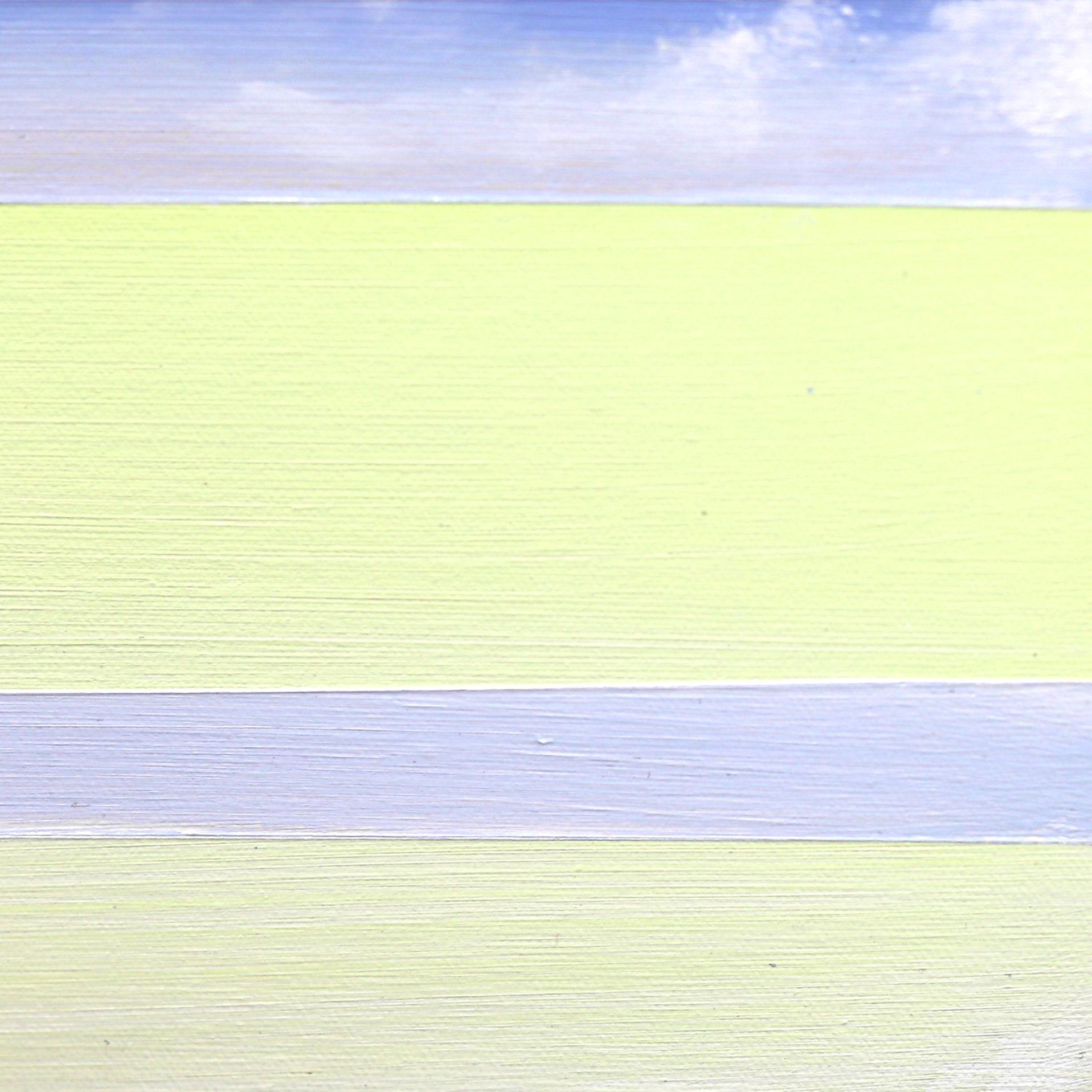 Inspired Vision 2 - Pittura originale a strisce astratta del paesaggio del cielo in vendita 3