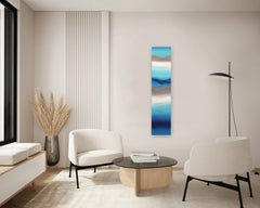 Aguas del Mediterráneo 2  -  Obra de Arte Abstracta Original con Textura, Resina