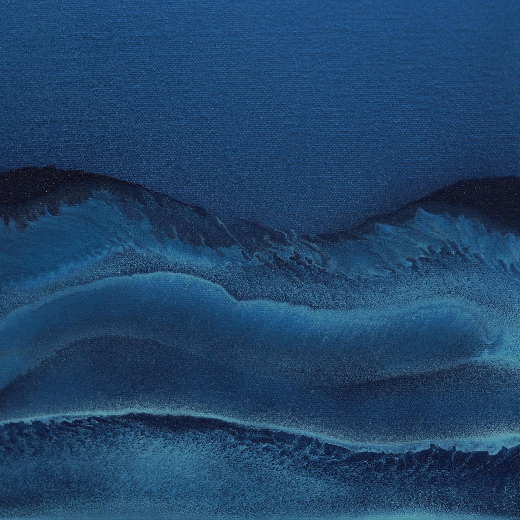 Acque del Mediterraneo 3  -  Opera d'arte astratta originale con texture, resina in vendita 3