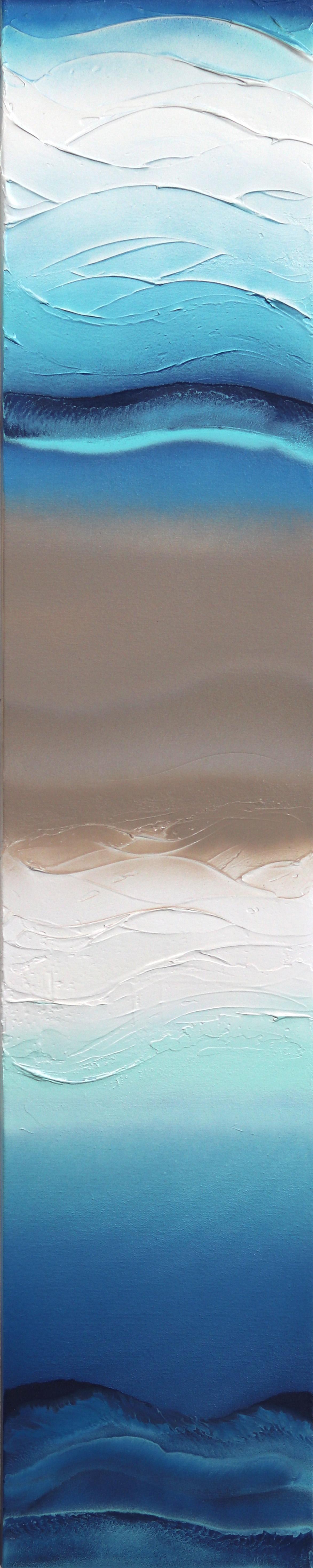 Acque del Mediterraneo 3  -  Opera d'arte astratta originale con texture, resina
