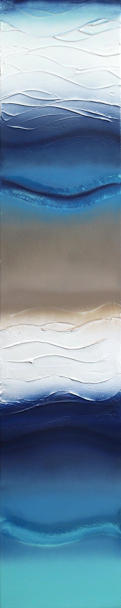 Acque del Mediterraneo 5  -  Opera d'arte astratta originale con texture, resina
