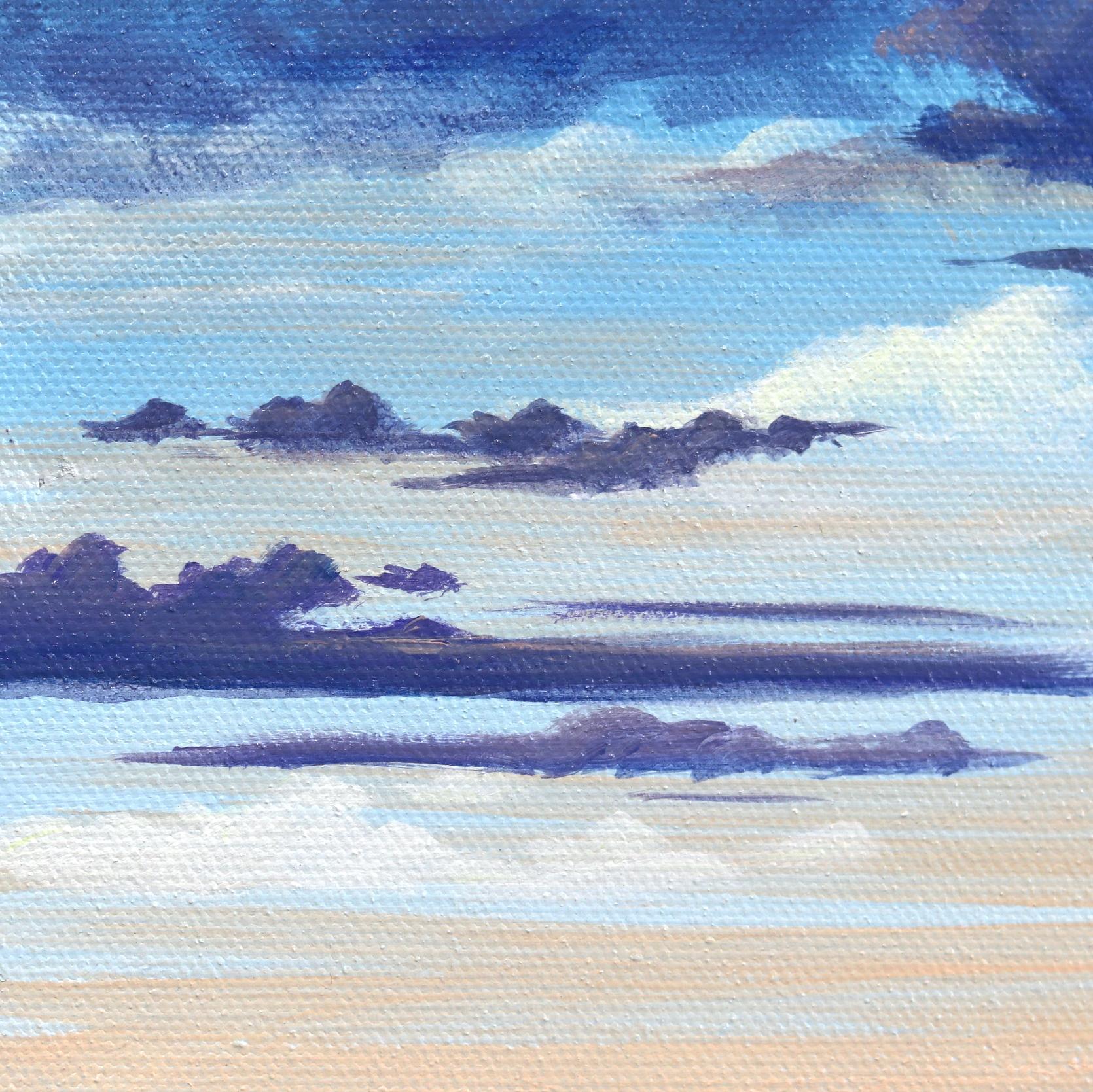 Serenity - Blue Landscape Painting by Nichole McDaniel