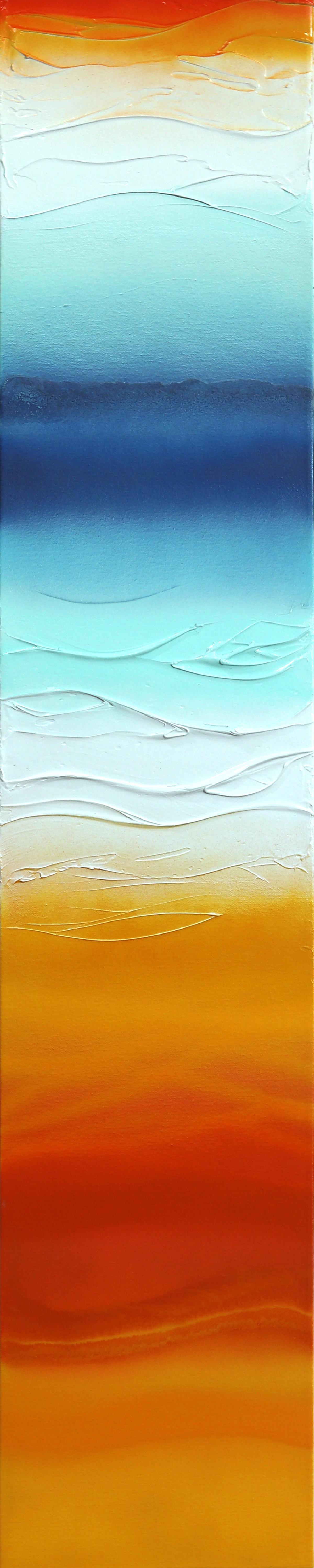Nichole McDaniel Landscape Painting - Sunkissed 4  -  Original Abstract Artwork with Texture, Resin