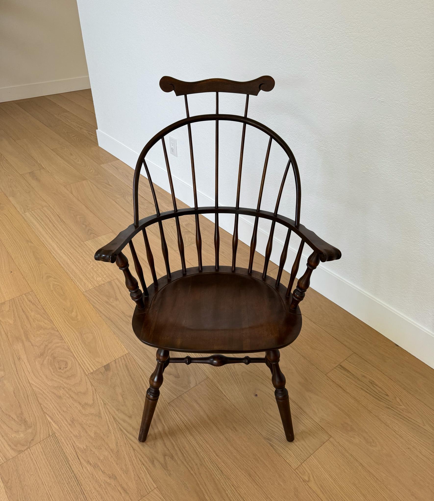 Nichols & Stone American Comb Back Windsor Chair, United States, 20th Century.