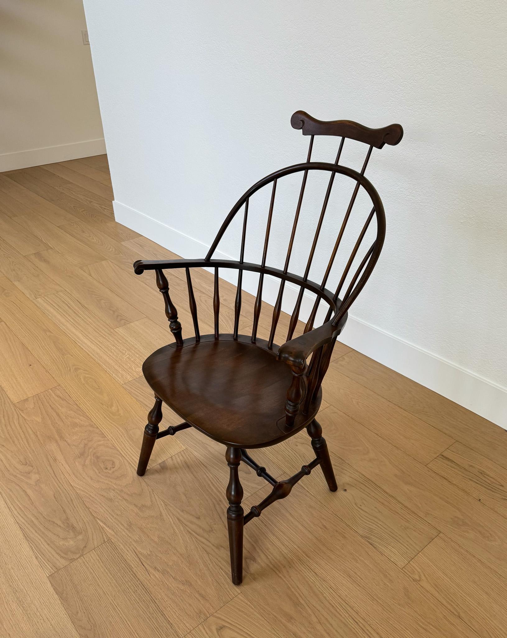 Wood Nichols & Stone American Comb Back Windsor Chair, United States, 20th Century