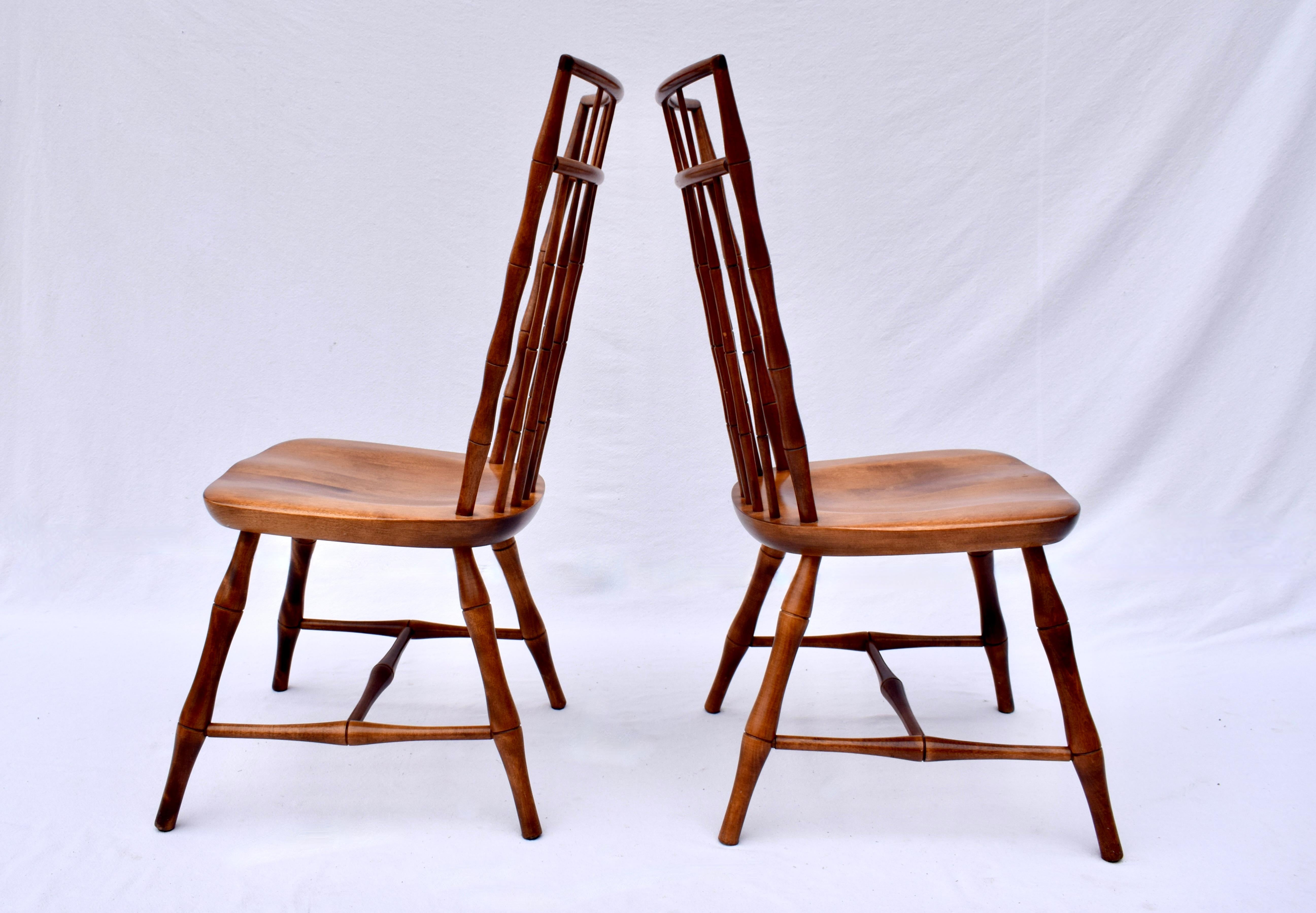 American Colonial Nichols & Stone Birdcage Windsor Dining Chairs For Sale