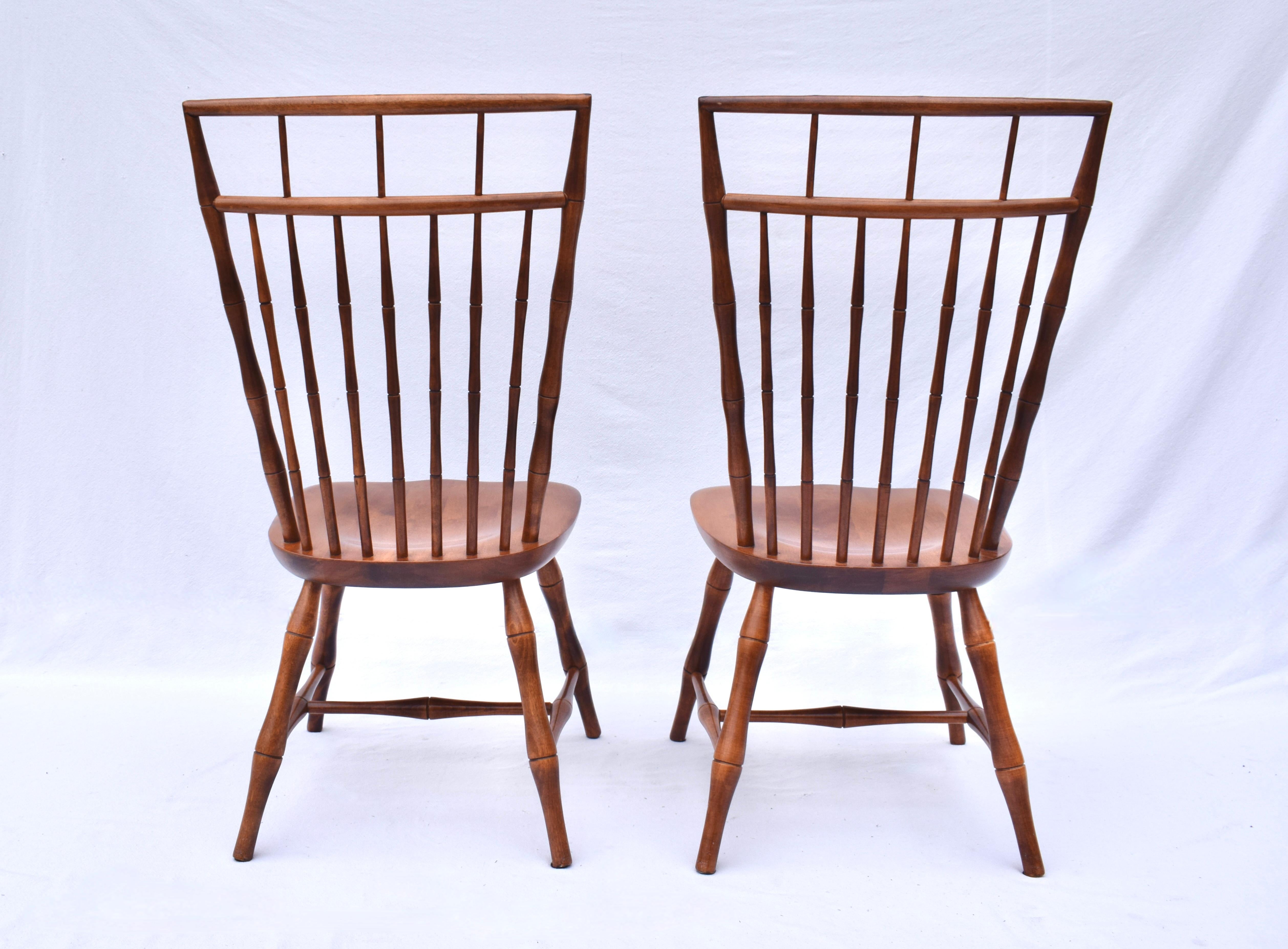 20th Century Nichols & Stone Birdcage Windsor Dining Chairs For Sale