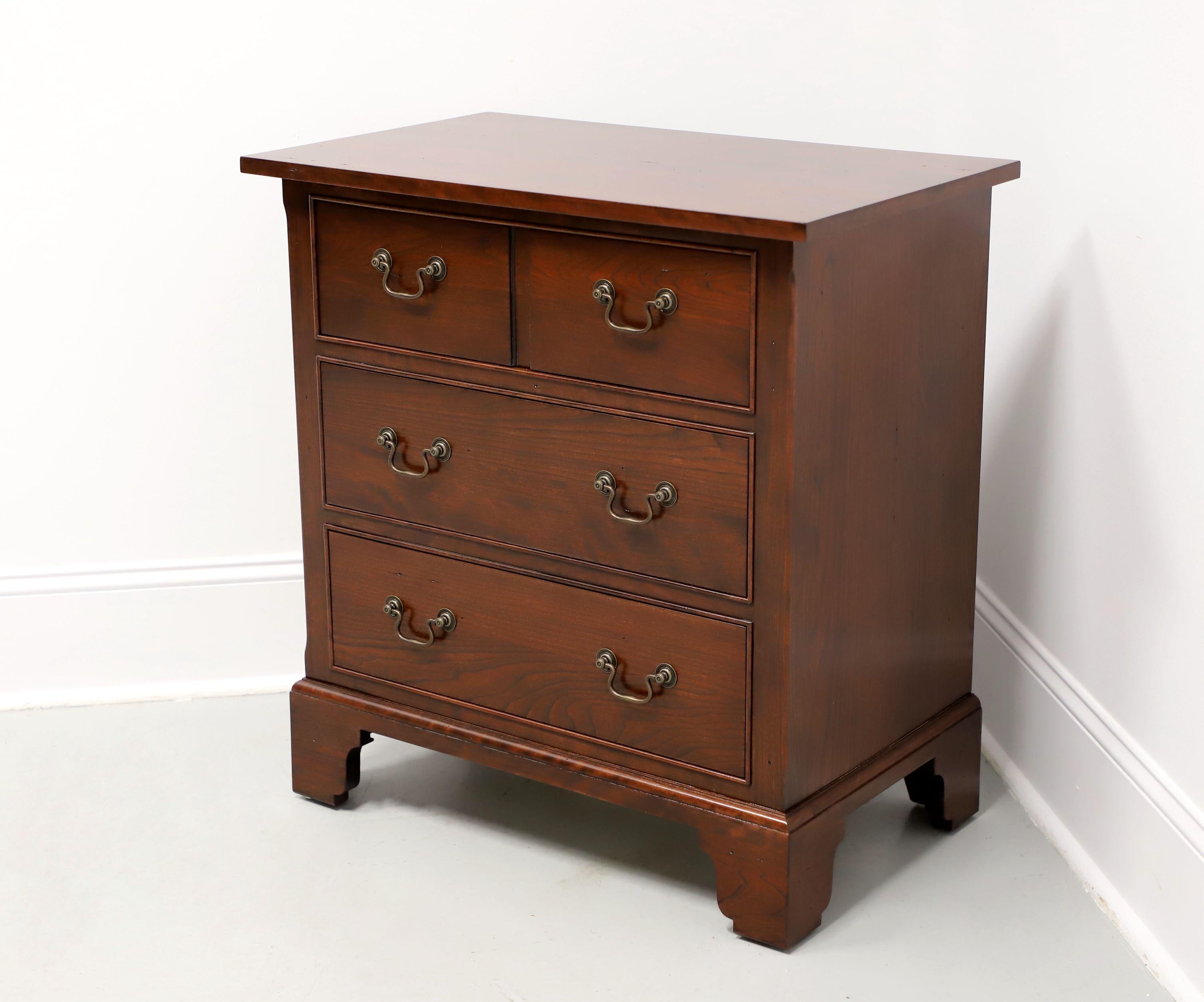 Chippendale NICHOLS & STONE by Stickley Wayside Inn Cherry Three-Drawer Nightstand For Sale