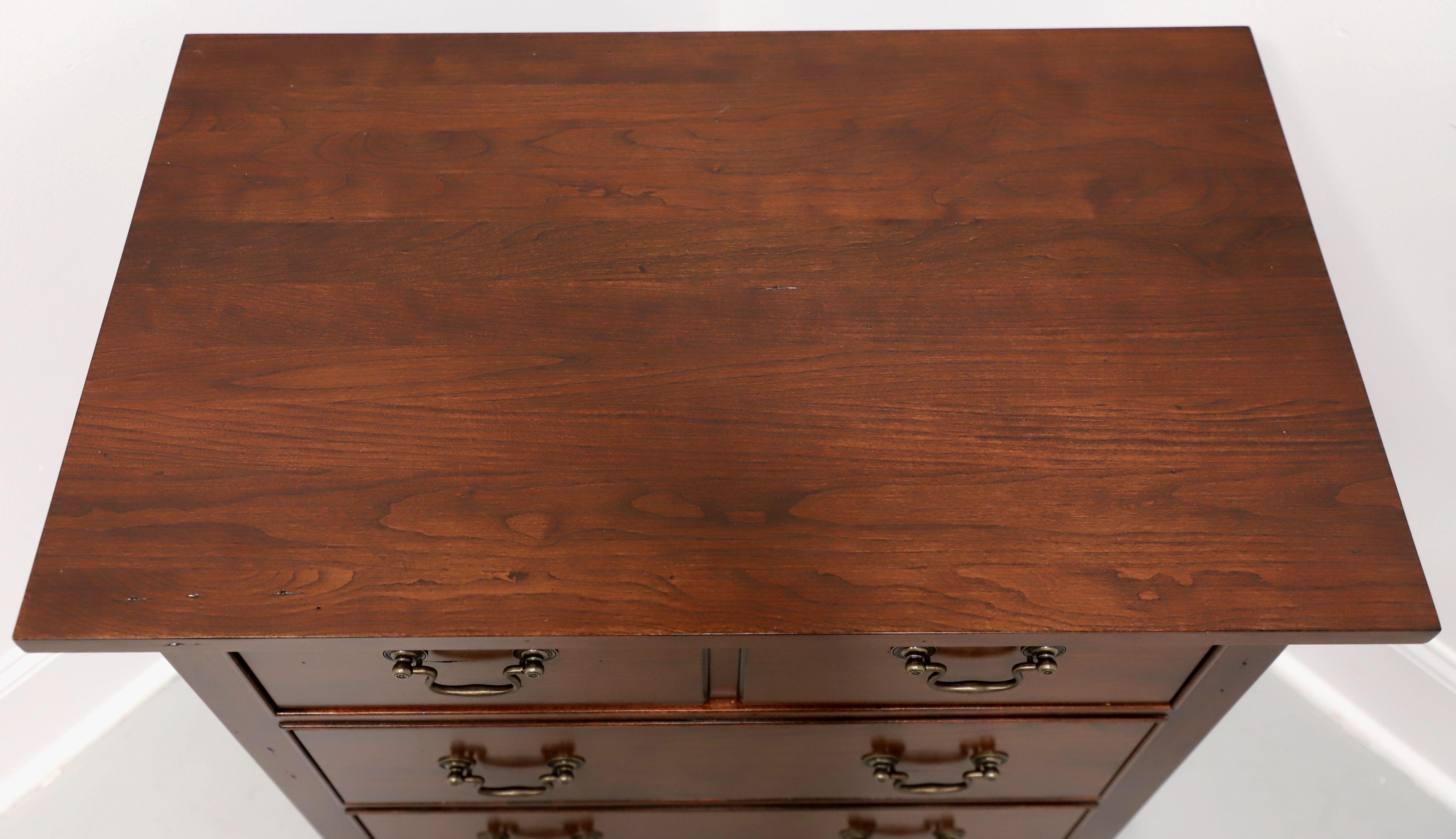 Contemporary NICHOLS & STONE by Stickley Wayside Inn Cherry Three-Drawer Nightstand For Sale