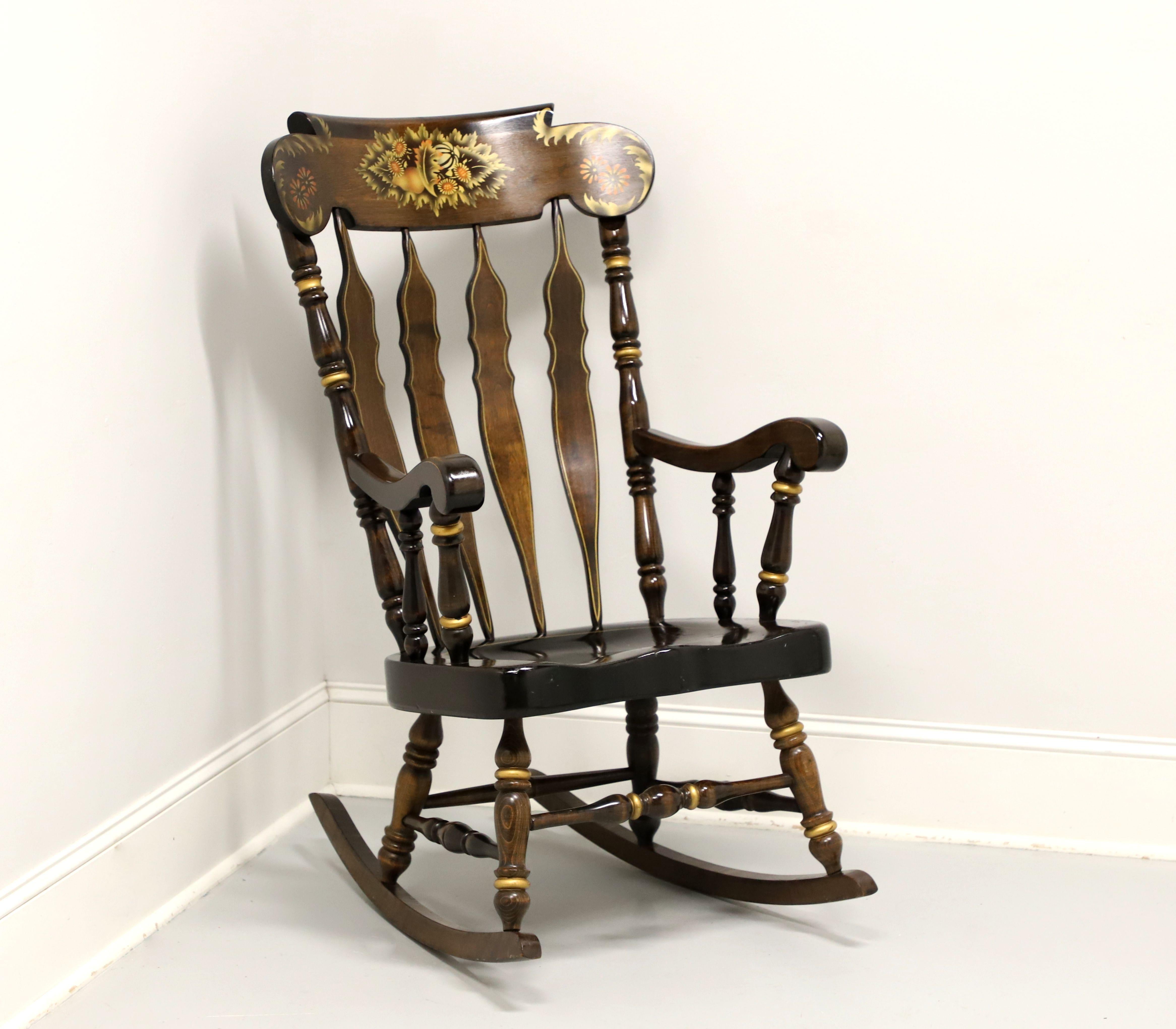 NICHOLS & STONE Pine Stenciled Windsor Rocking Chair 1