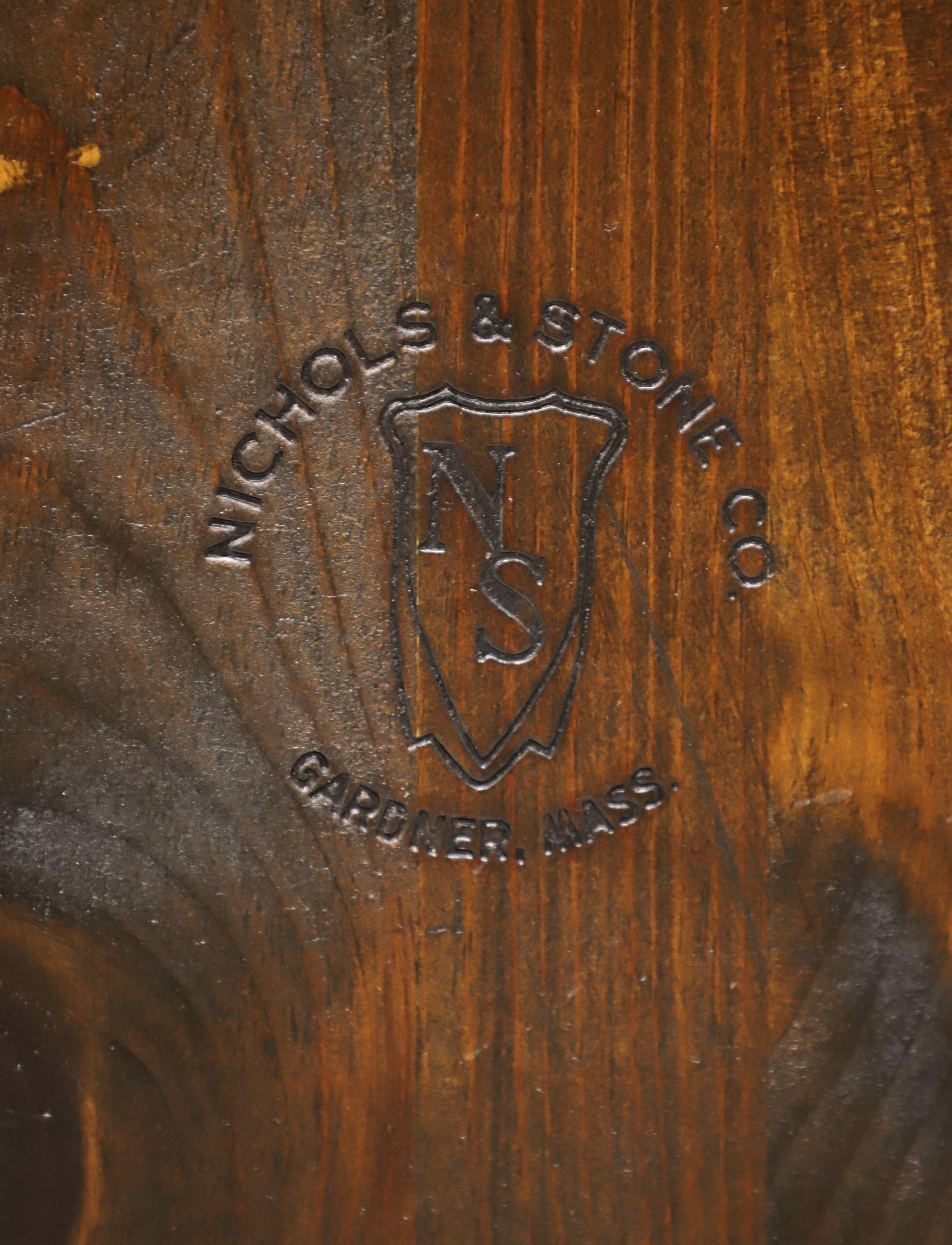 20th Century NICHOLS & STONE Pine Stenciled Windsor Rocking Chair
