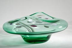 Tazón de vidrio fundido Nicholson, 1992, American Art Studio Glass