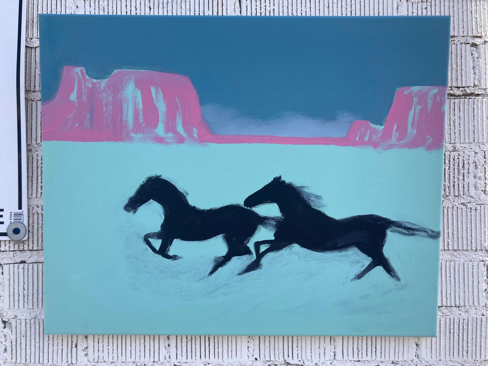 Turquoise Runners, Original Painting 1