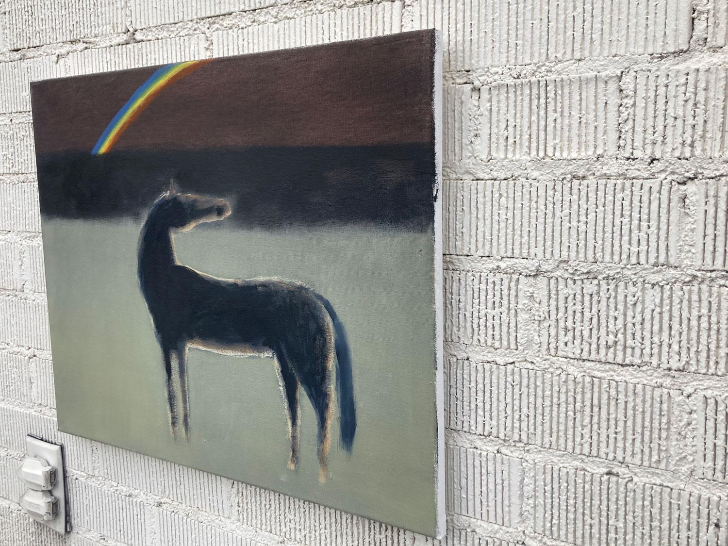 Cavallo Arcobaleno, Pittura a olio - Painting di Nick Bontorno