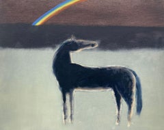 Regenbogenpferd, Ölgemälde