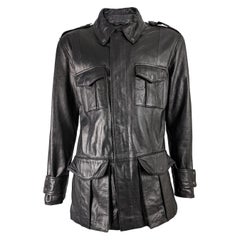 Nick Coleman Herren Vintage Schwarz Lederjacke