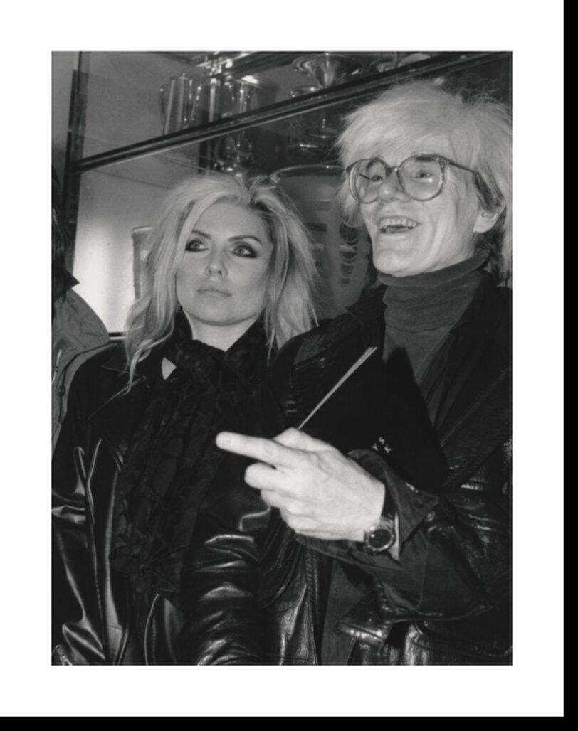 Nick Elgar Black and White Photograph - Andy Warhol and Debbie Harry of Blondie Candid