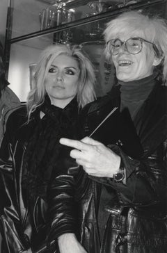 Andy Warhol and Debbie Harry of Blondie Candid Globe Photos Fine Art Print