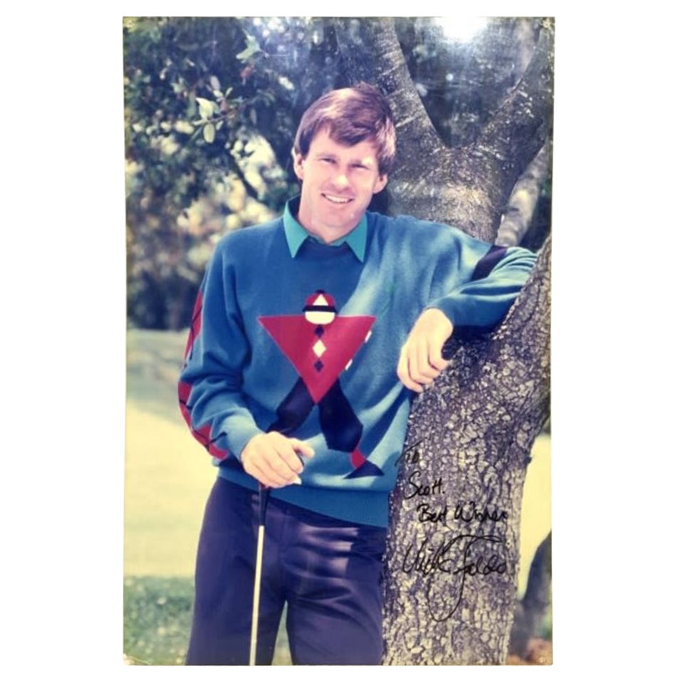 Nick Faldo - Signed Huge Photograph (91 cm - 36 inches) For Sale