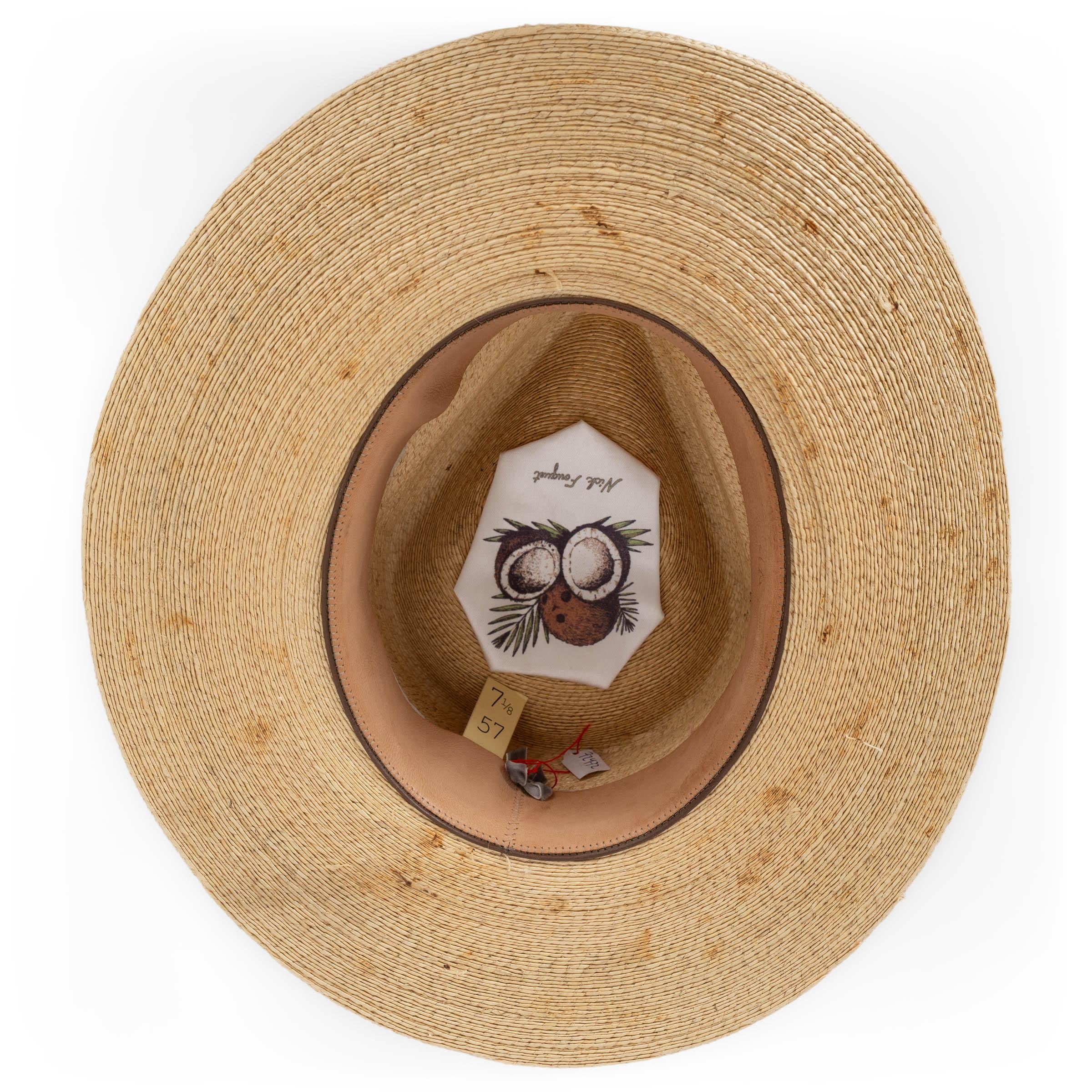 NICK FOUGUET Cappello Fedora PEPE FANJUL in paglia naturale 57 in vendita 2