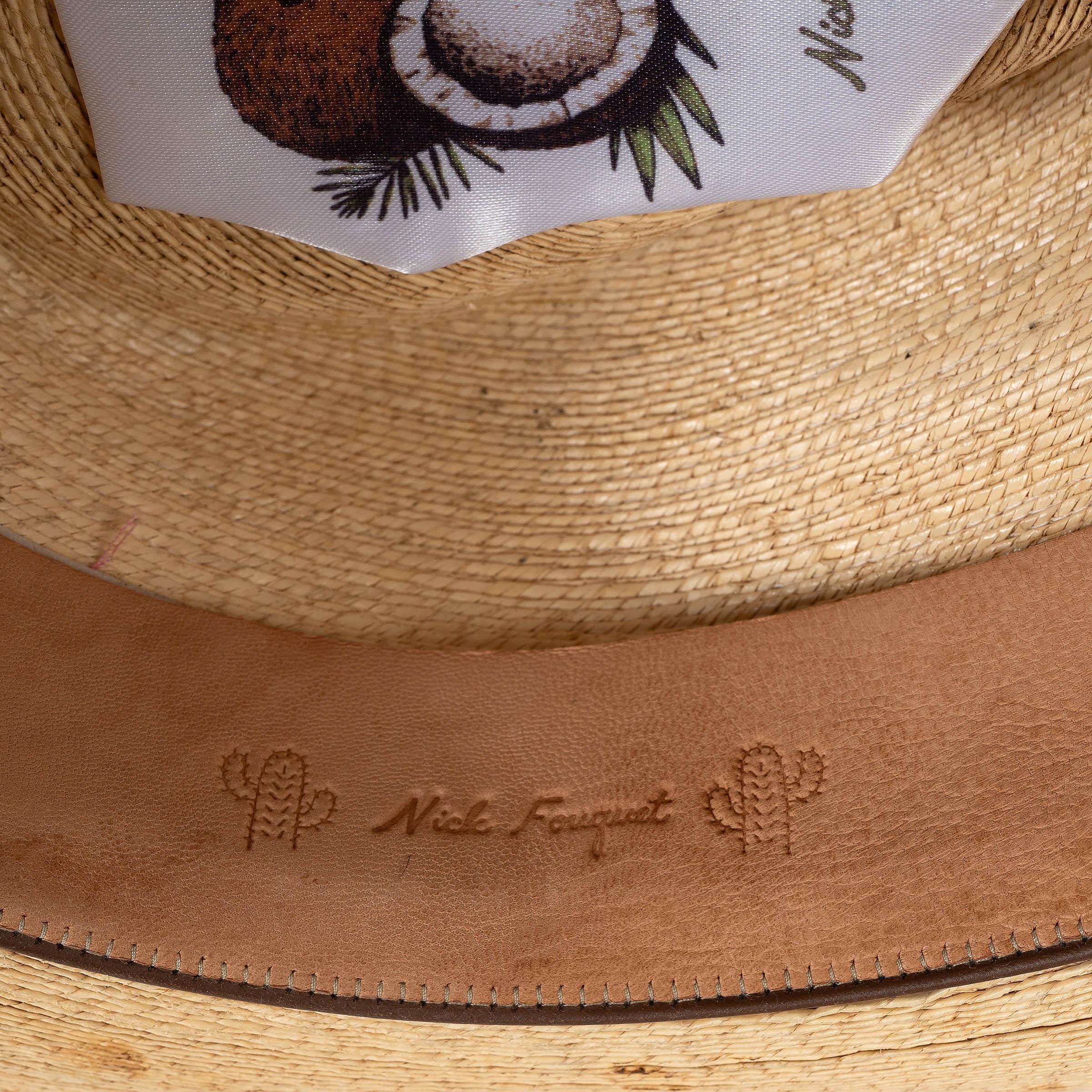 NICK FOUGUET Cappello Fedora PEPE FANJUL in paglia naturale 57 in vendita 3