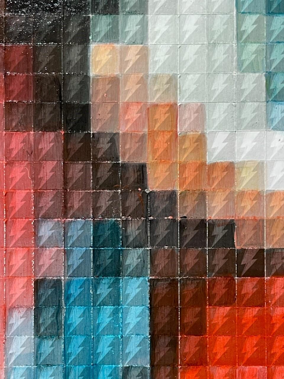 Original Kunstwerk, Acryl und Mischtechnik auf Karton

Mit gepixelten Bildern, die von Hand auf jeden einzelnen Würfel gemalt werden, erschafft der Künstler Nick Holdsworth eine unglaubliche Bildsprache.

Atemberaubende moderne Kunst.