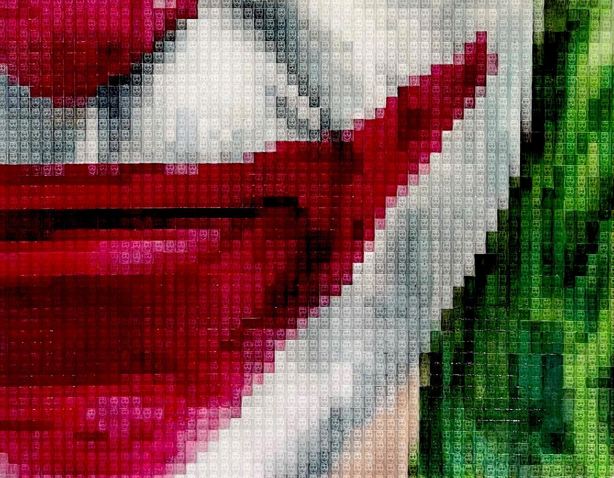 Œuvre d'art originale, acrylique et techniques mixtes, peinte sur deux panneaux.

Images pixellisées, peintes à la main sur chaque cube individuel, l'artiste Nick Holdsworth recrée une imagerie incroyable.

Présenté dans un cadre noir moderne.

Nick