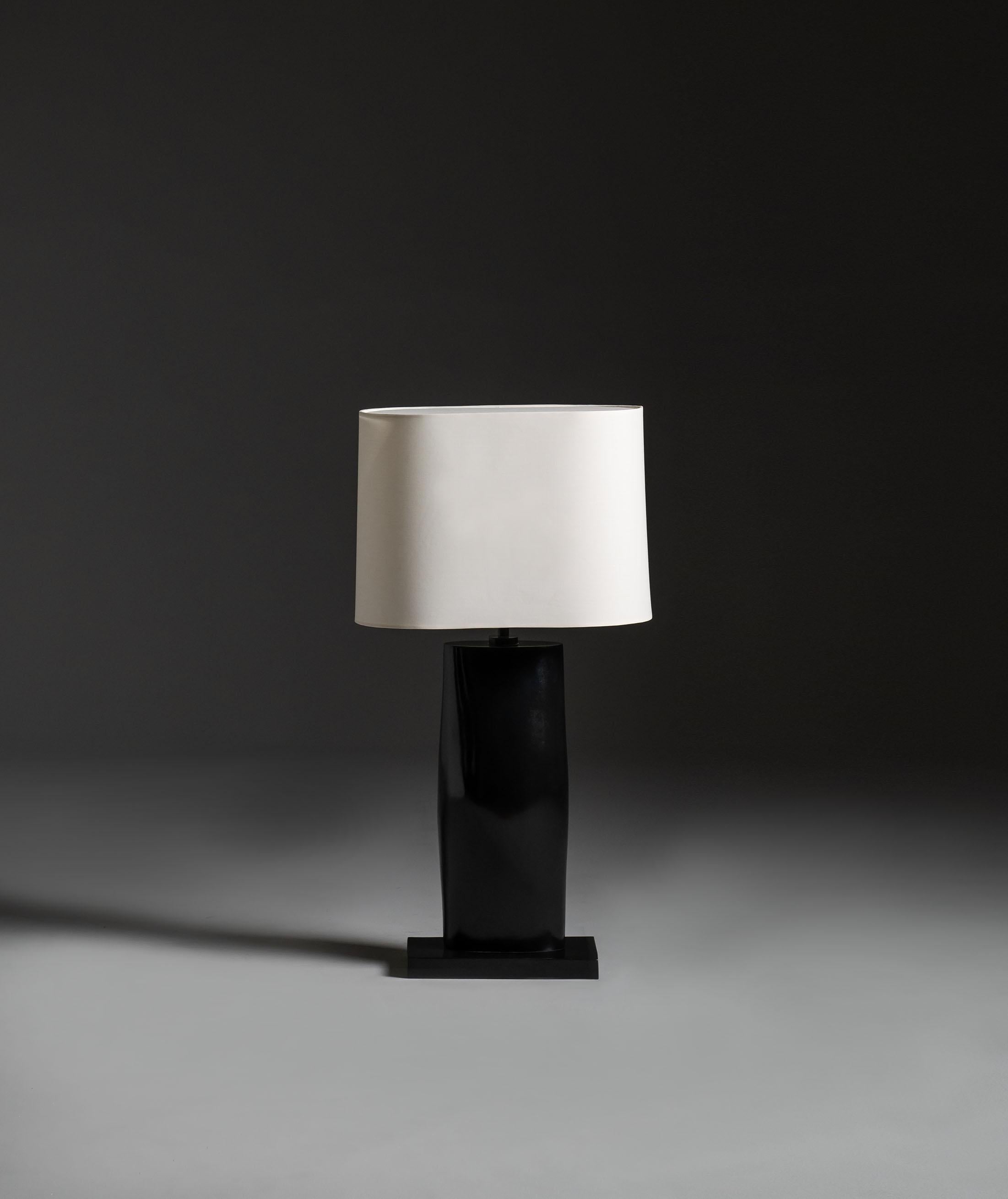 Modern Nick Lamp in Cast Bronze with Black Finish by Elan Atelier (made to order) For Sale