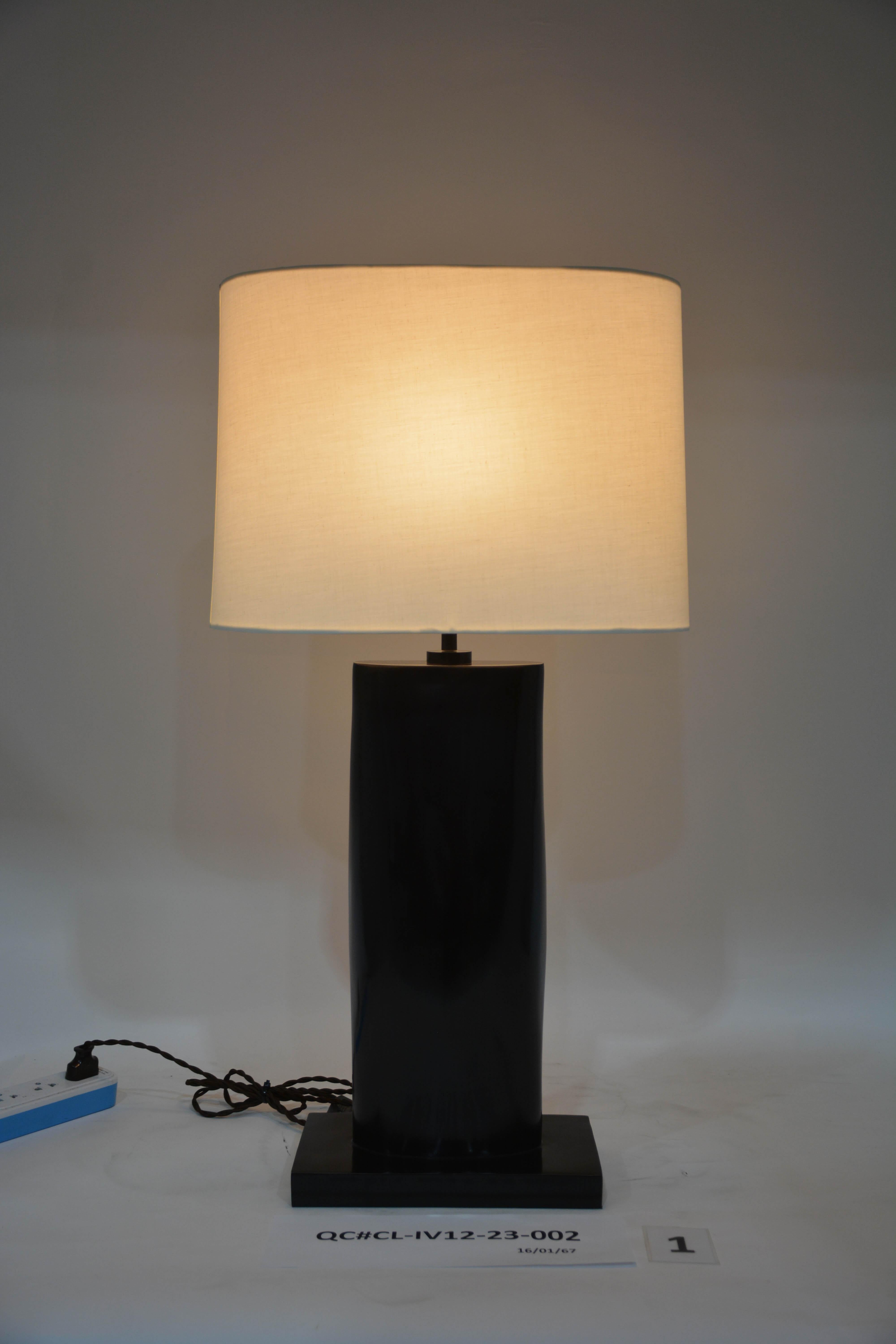 Nick Lamp in Cast Bronze with Black Finish by Elan Atelier (made to order) For Sale 3