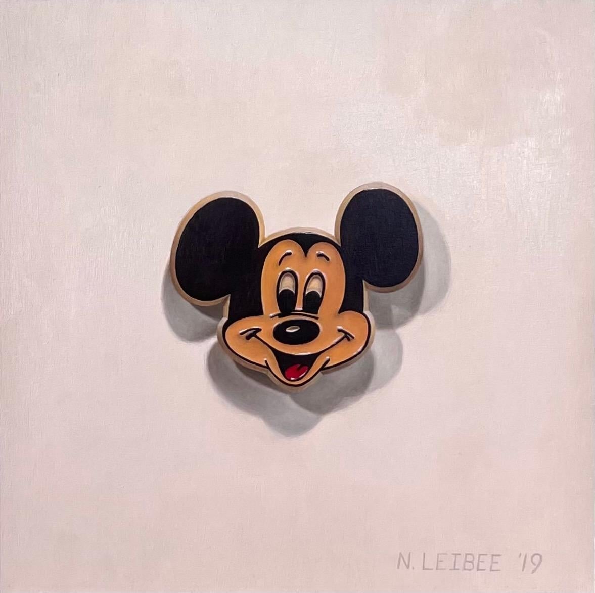Nick Leibee Animal Painting - "Mickey Pin" Oil painting
