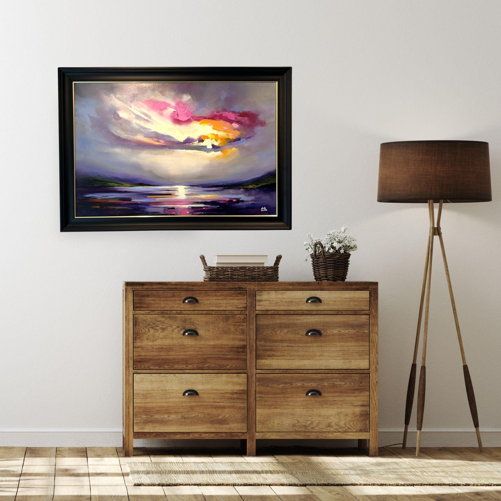 Our Silence is Loud-Original abstrakte Sonnenuntergang Landschaft Malerei-Zeitgenössische Kunst im Angebot 1