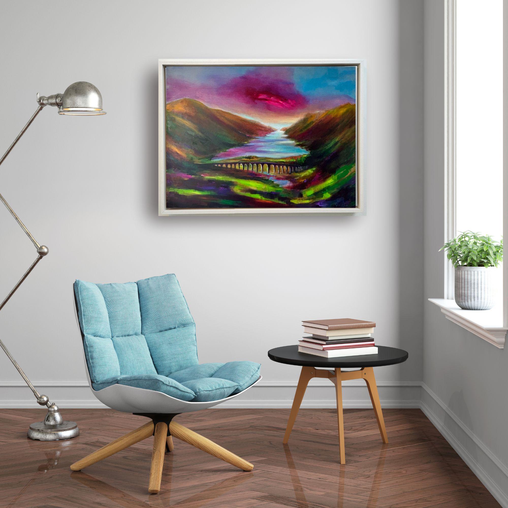 The Spirit of Glenfinn-original abstract seascape oil painting-contemporary Art - Painting by Nick Quirke