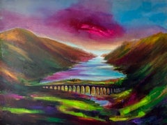 The Spirit of Glenfinn - Abstraktes Ölgemälde mit Meerblick - Zeitgenössische Kunst