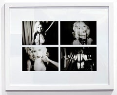 "Lottie Moss" Black and White Photography, Metallic Paper, Framed