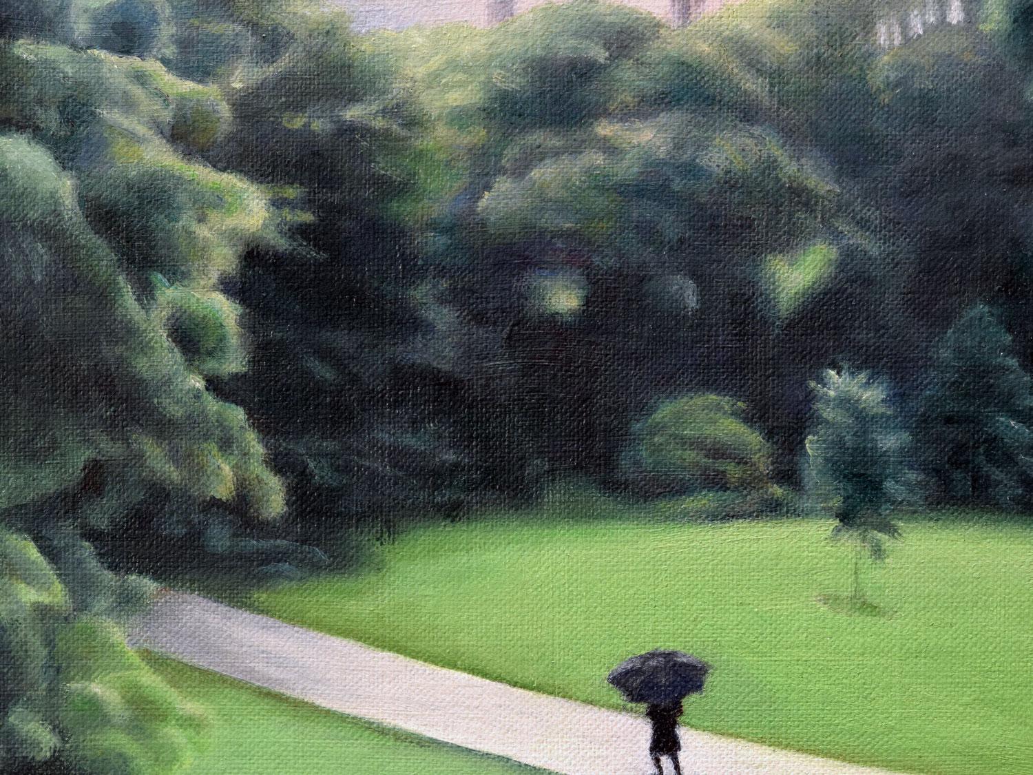 A Walk in the Rain, Oil Painting For Sale 1
