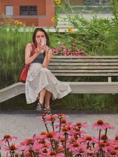 Among the Wildflowers, Oil Painting