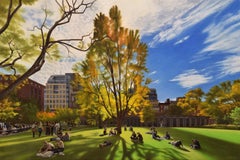 Autumn in Washington Square, Oil Painting