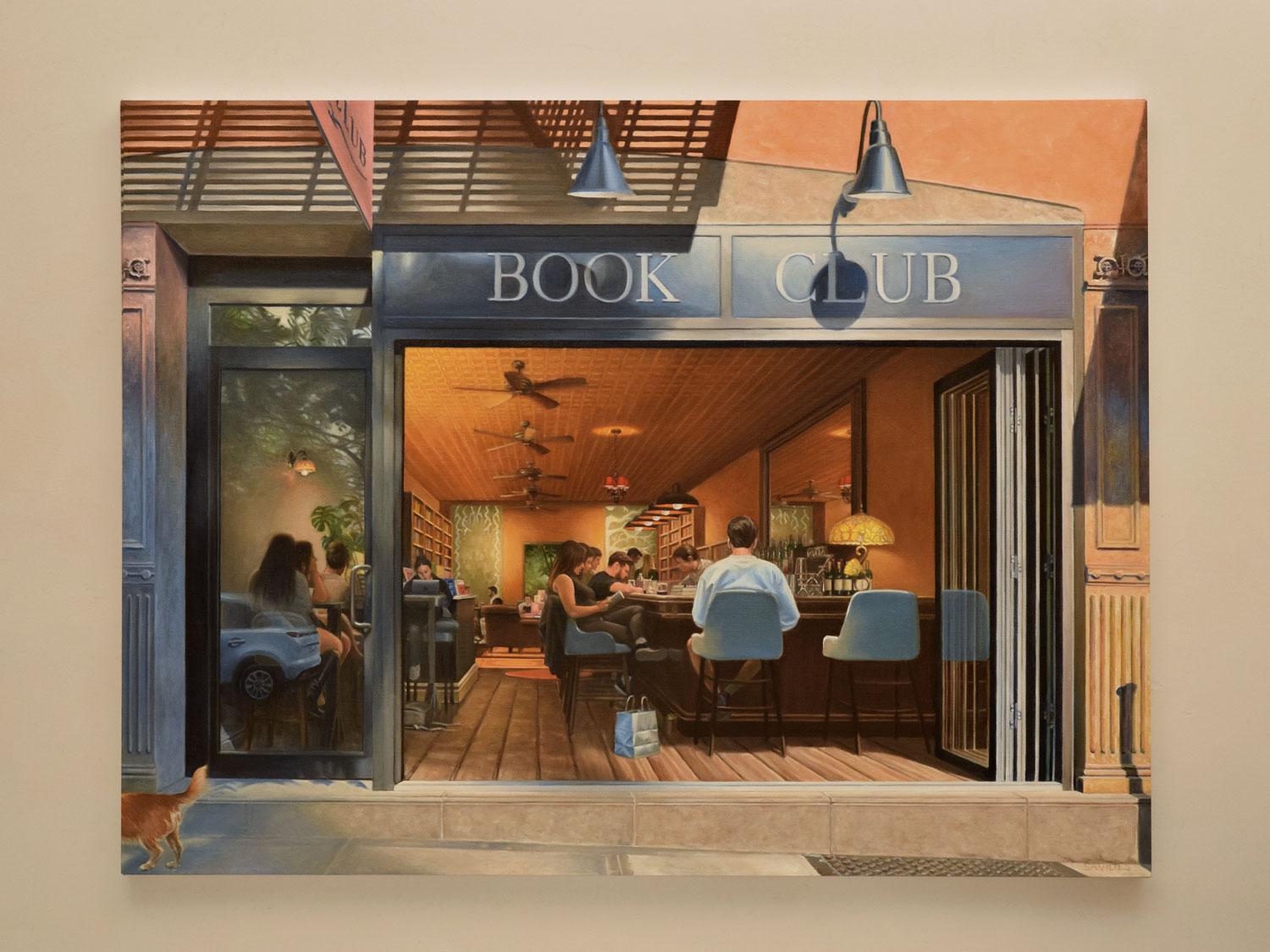 Club de livres, peinture à l'huile - Réalisme Painting par Nick Savides