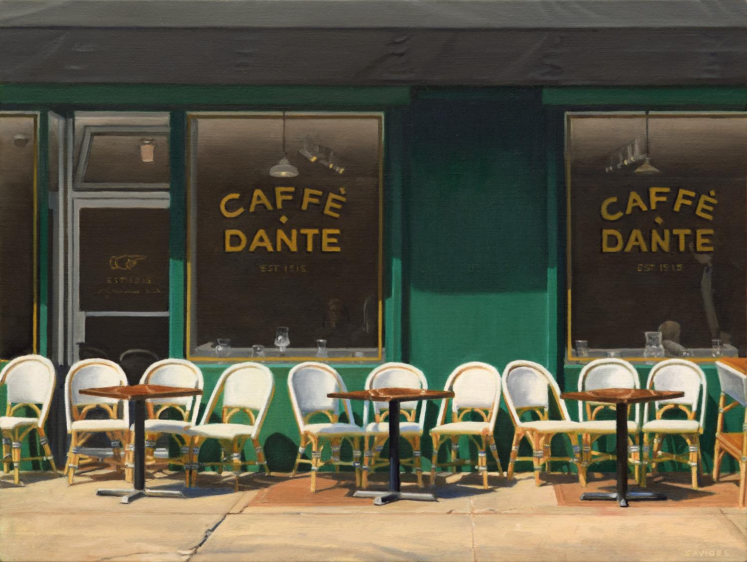 Nick Savides Still-Life Painting - Caffe Dante, Oil Painting