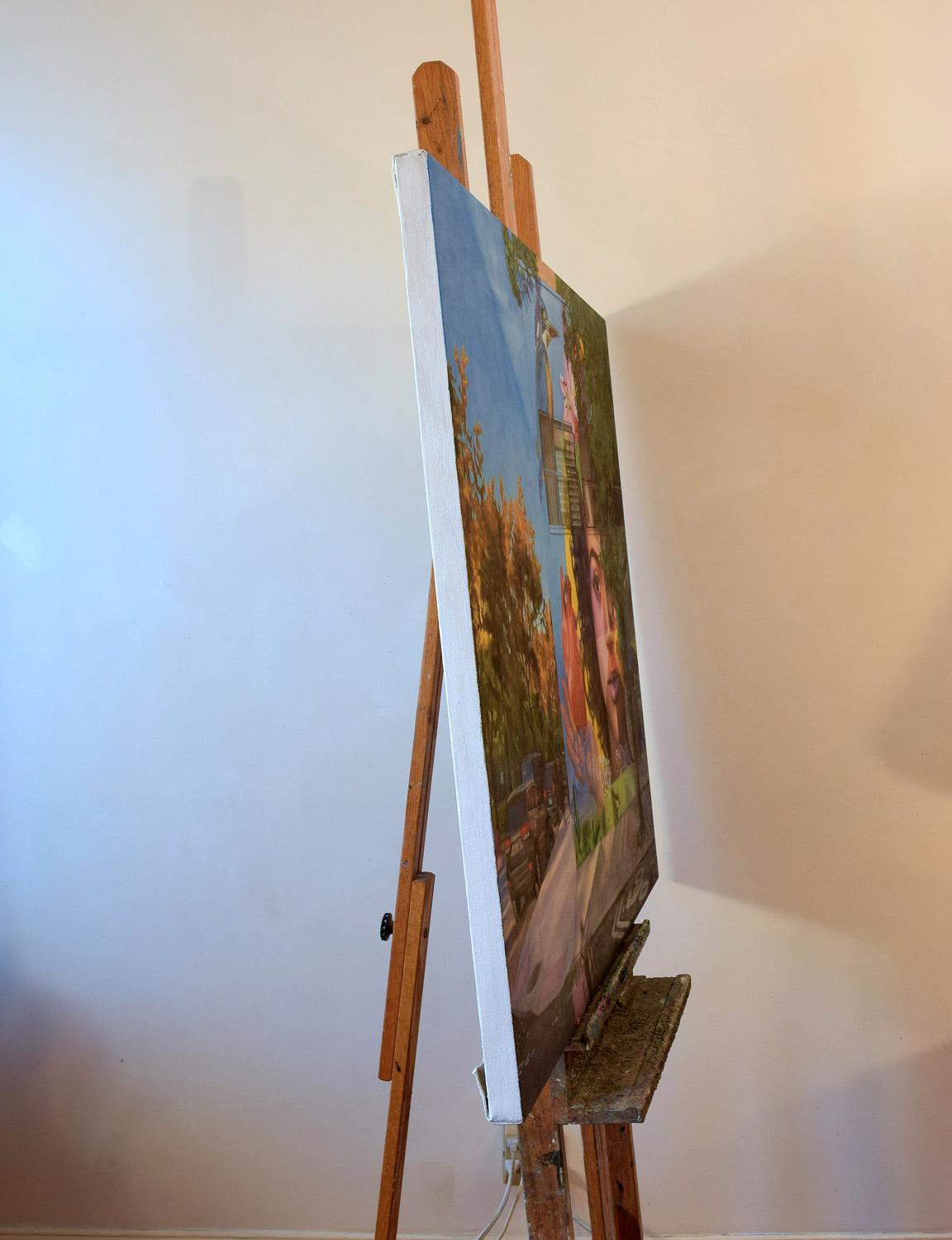 Resilienza creativa a Rivington, pittura a olio - Painting di Nick Savides