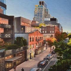 High Line Reflections, Oil Painting